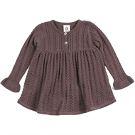 Knit Dress Baby, Müsli, Grape